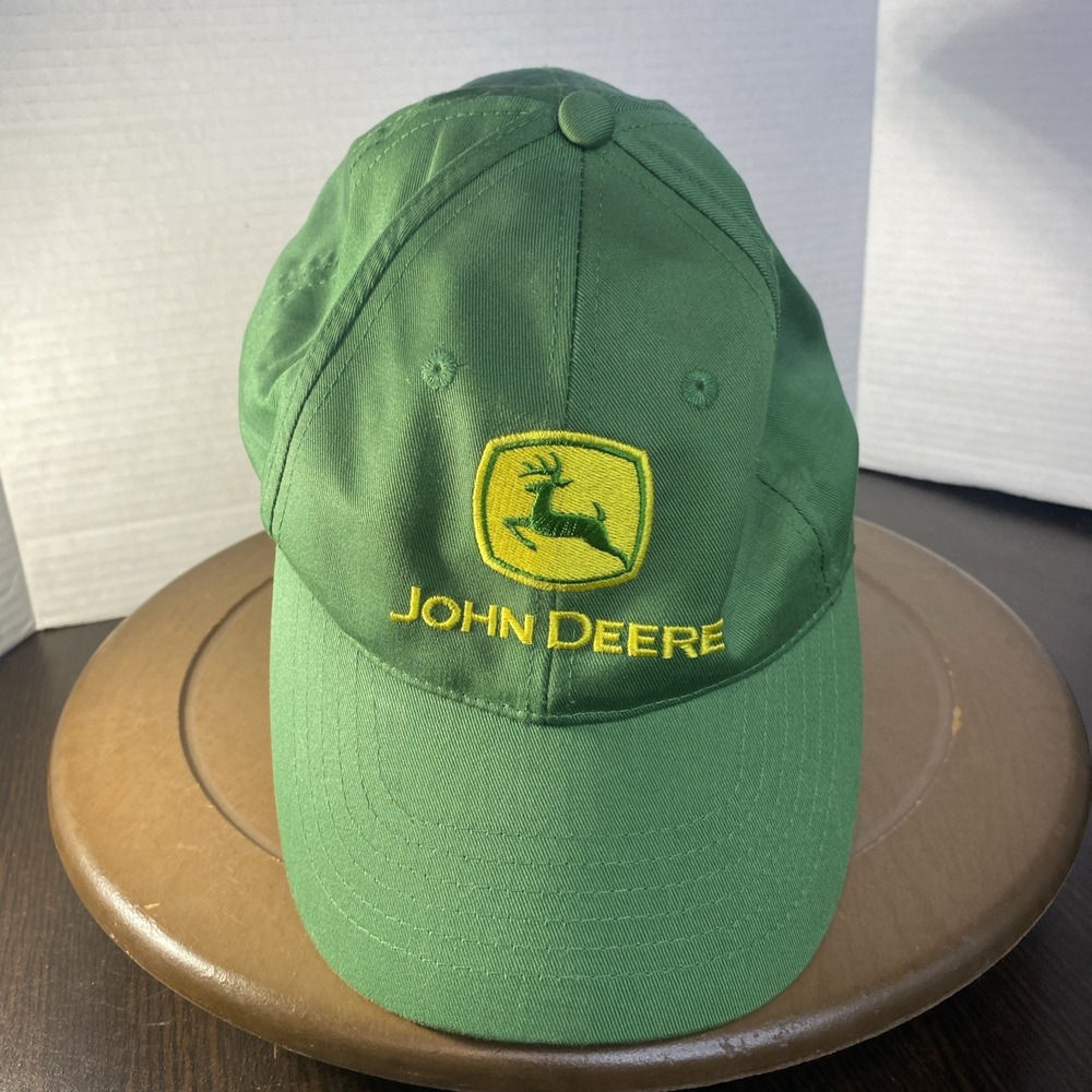 John Deere Green Adjustable One Size Fits All‎ Mens Hat Cap, Good Condition